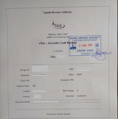 URA etax receipt